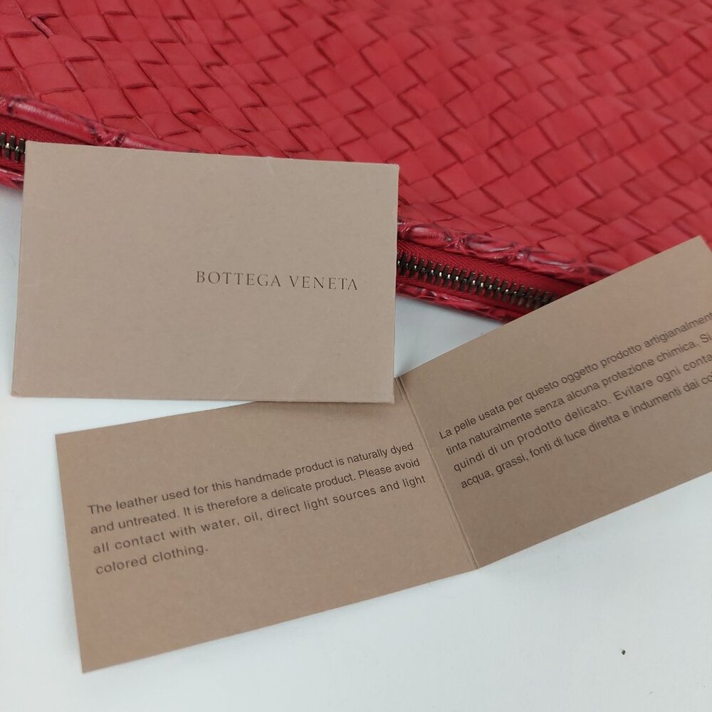 SOLD Bottega Veneta Red Intrecciato Woven Nappa Torchon Oversized Hobo Bag - Picture 11 of 16